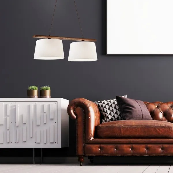 Luster na lanku AIDA 2xE27/60W/230V orech