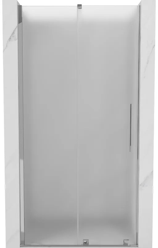 Mexen Velar, posuvné sprchové dvere do otvoru 110 cm, 8mm sklo námraza, chrómová, 871-110-000-31-01
