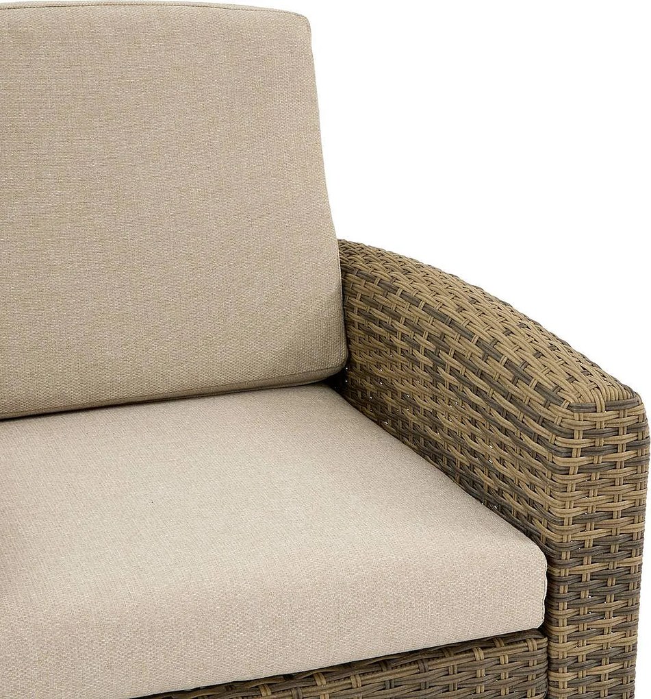 DEOKORK Ratanová zostava SANTORINI pre 5 osôb (hnedá)