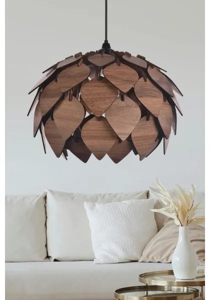 Luster na lanku 1xE27/40W/230V hnedá