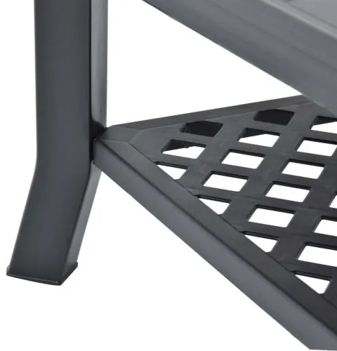vidaXL Konferenčný stolík, antracitový 90x60x46 cm, plast-