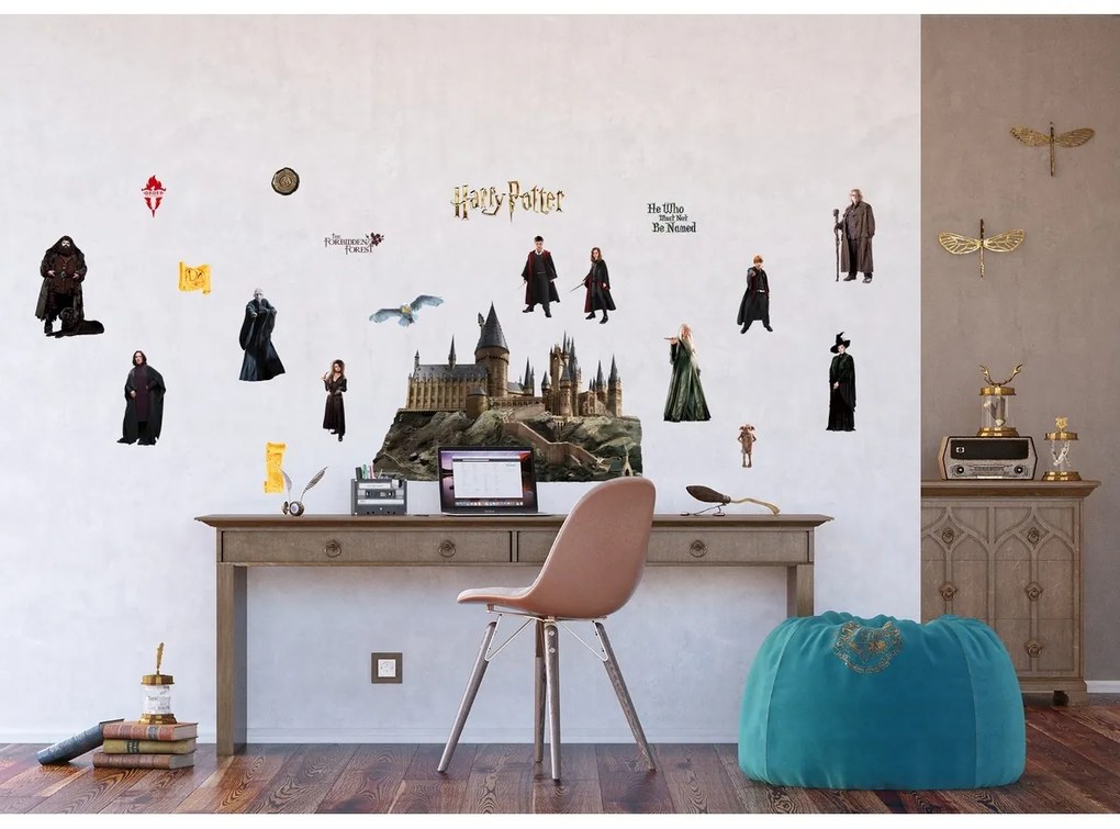Samolepiaca dekorácia Harry Potter Hogwarts, 65 x 85 cm