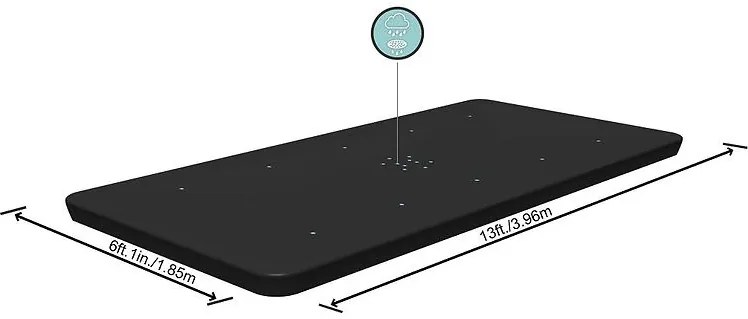 Krycia plachta na bazén obdĺžniková 3,96×1,85 m 58232