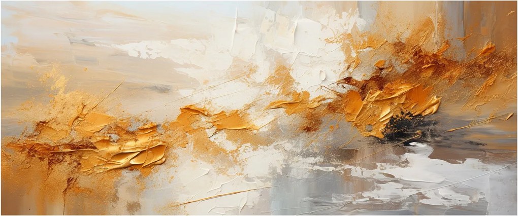 Obraz - Zlatá textúra (120x50 cm)