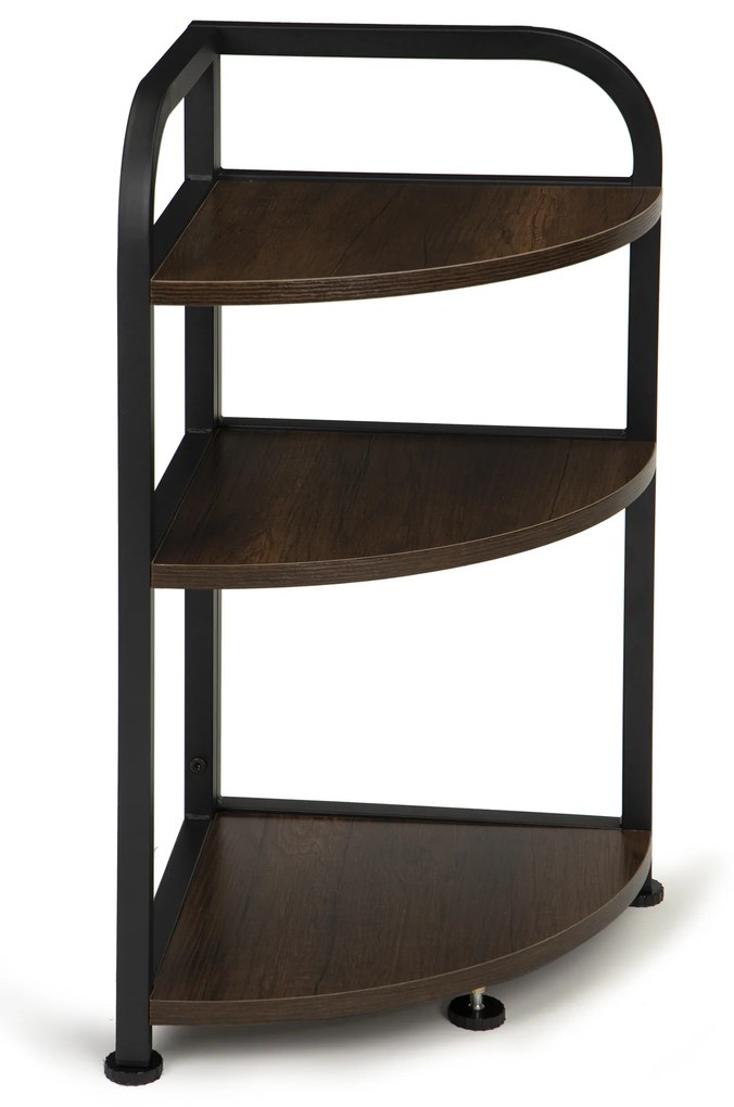 Wellhox Rohová regálová skriňa 3 police LOFT drevený roh