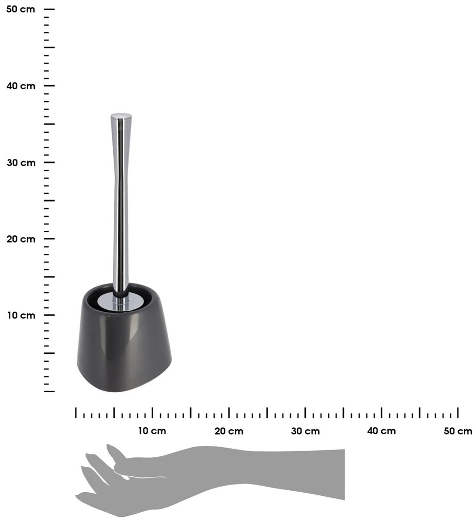 WC kefa Cuesta, sivá/s chrómovými prvkami