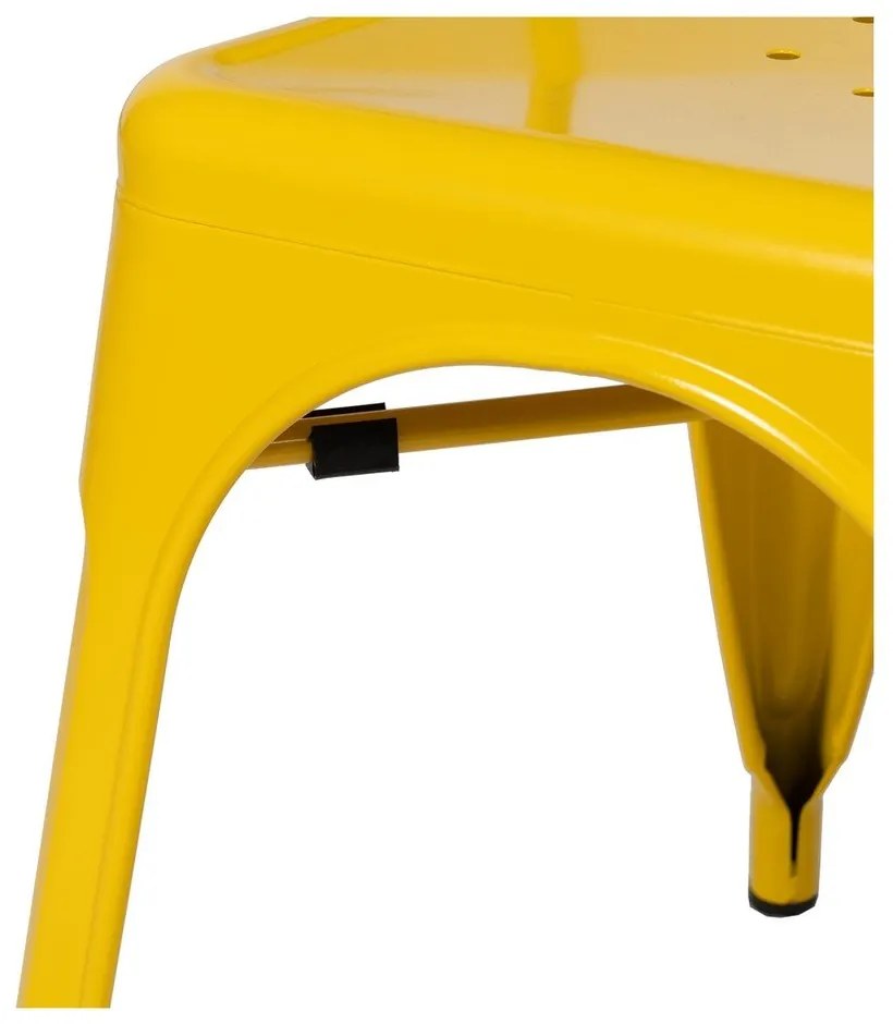 Žlté kovové jedálenské stoličky v súprave 2 ks – Ixia