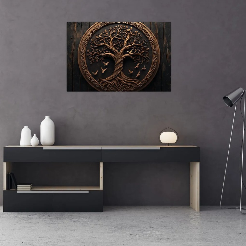 Obraz – Drevený strom života (90x60 cm)