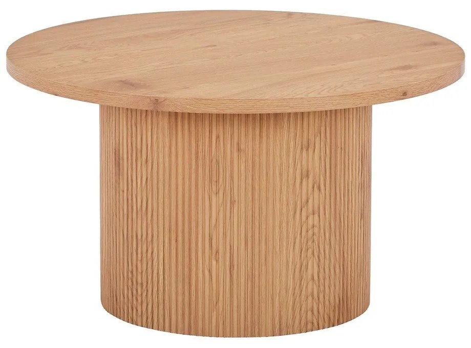 Okrúhly konferenčný stolík v dekore topoľa v prírodnej farbe ø 80 cm Boavista – House Nordic