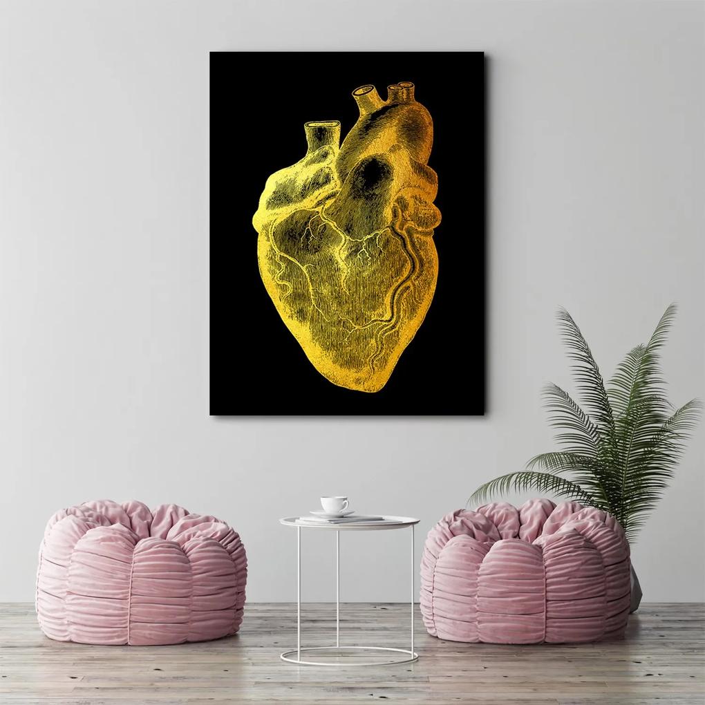 Gario Obraz na plátne Zlatá anatómia, srdce - Gab Fernando Rozmery: 40 x 60 cm