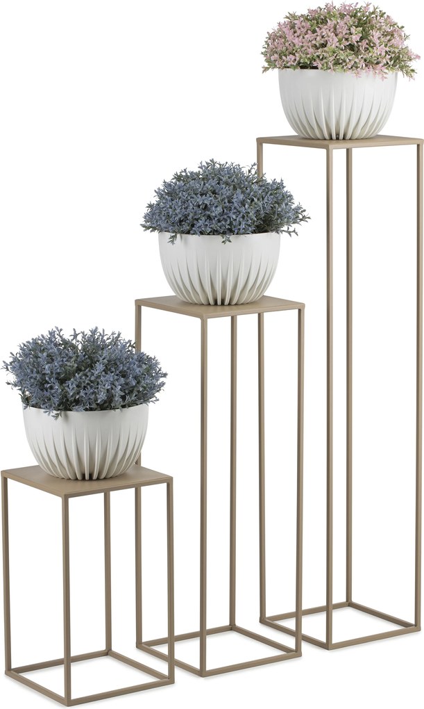 STOJAN NA KVETINÁČ SIMPLE 70X24X24 CM BÉŽOVÁ