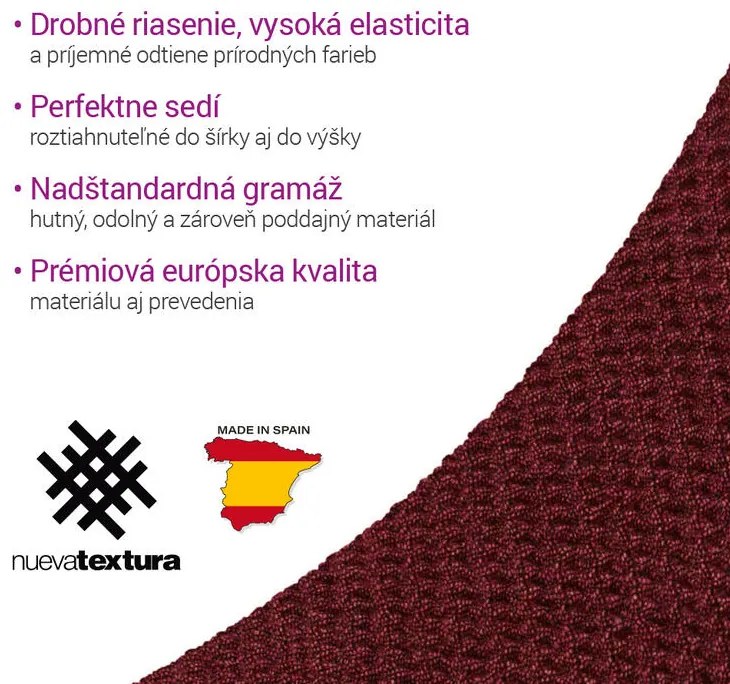 Super strečové poťahy HARMONIA bordó kreslo (š. 70 - 110 cm)