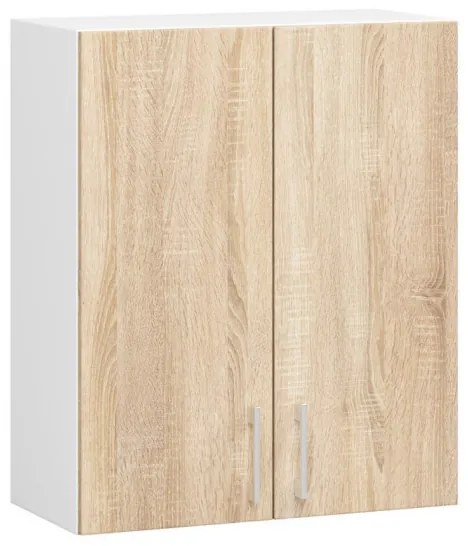 Kuchynská linka LIMA s vitrínou 2.4 m H720 biela / dub sonoma