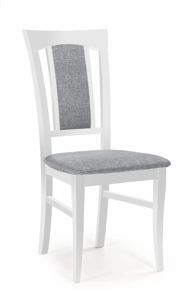 Jedálenská stolička Korsa, biela / sivá