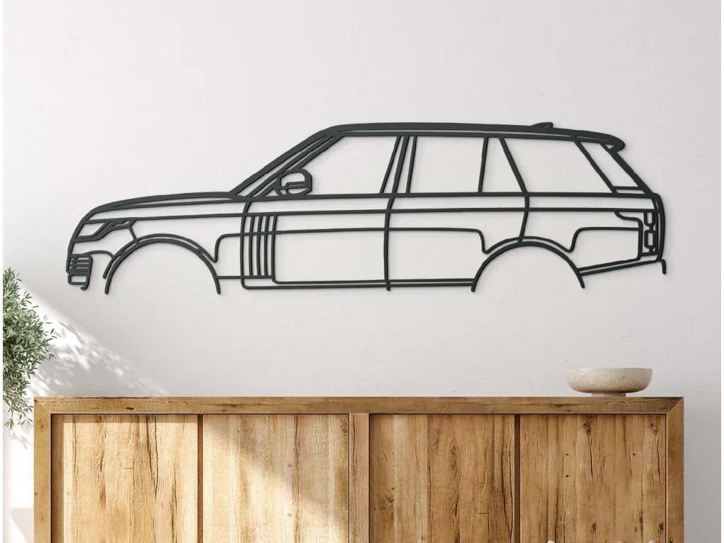 drevko Obraz Range Rover Vogue Rozmer obrazu: 24,5 x 86 cm, Farba dekorácie: Čierna