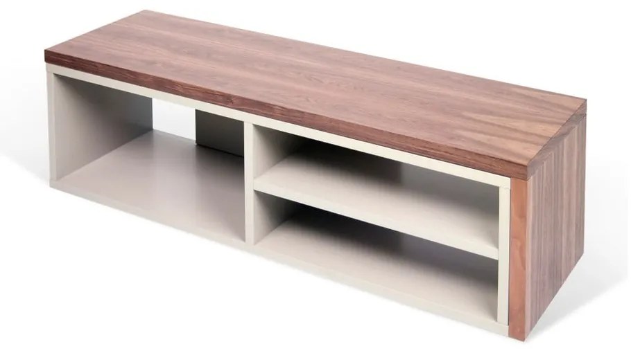 Sivý variabilný televízny stolík s orechovou dyhou TemaHome Move