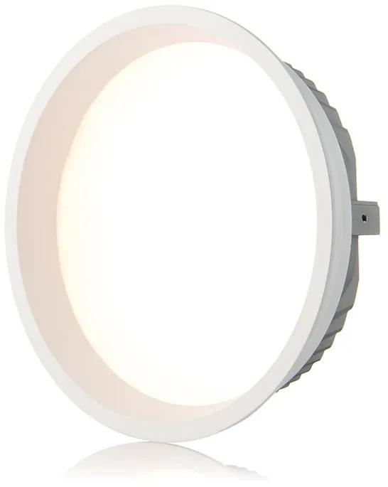 LED2 Zápustné kúpeľňové LED osvetlenie ZETA, 25W, denná biela, okrúhle, biele, IP44