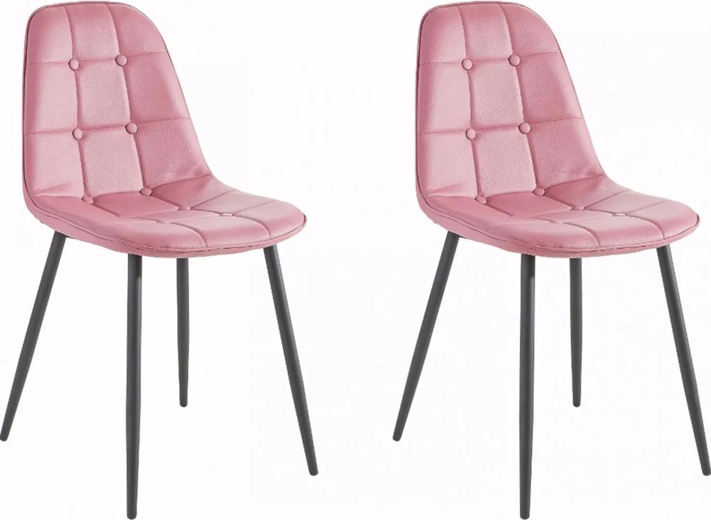 Jedálenská stolička Toel (Súprava 2 ks), ružová