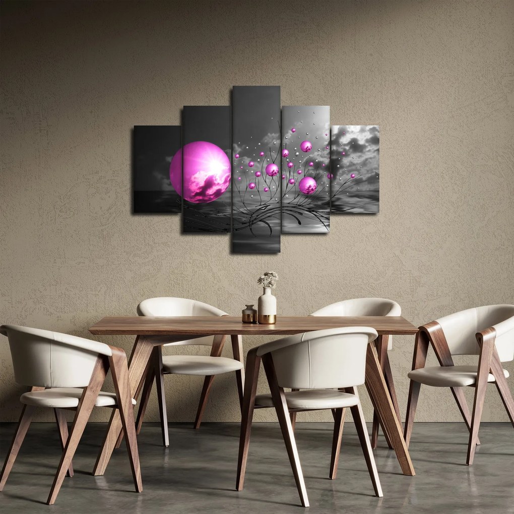 Obraz ružových gulí (150x105 cm)