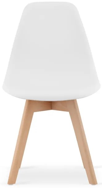 Set dvoch jedálenských stoličiek KITO biela (hnedé nohy)