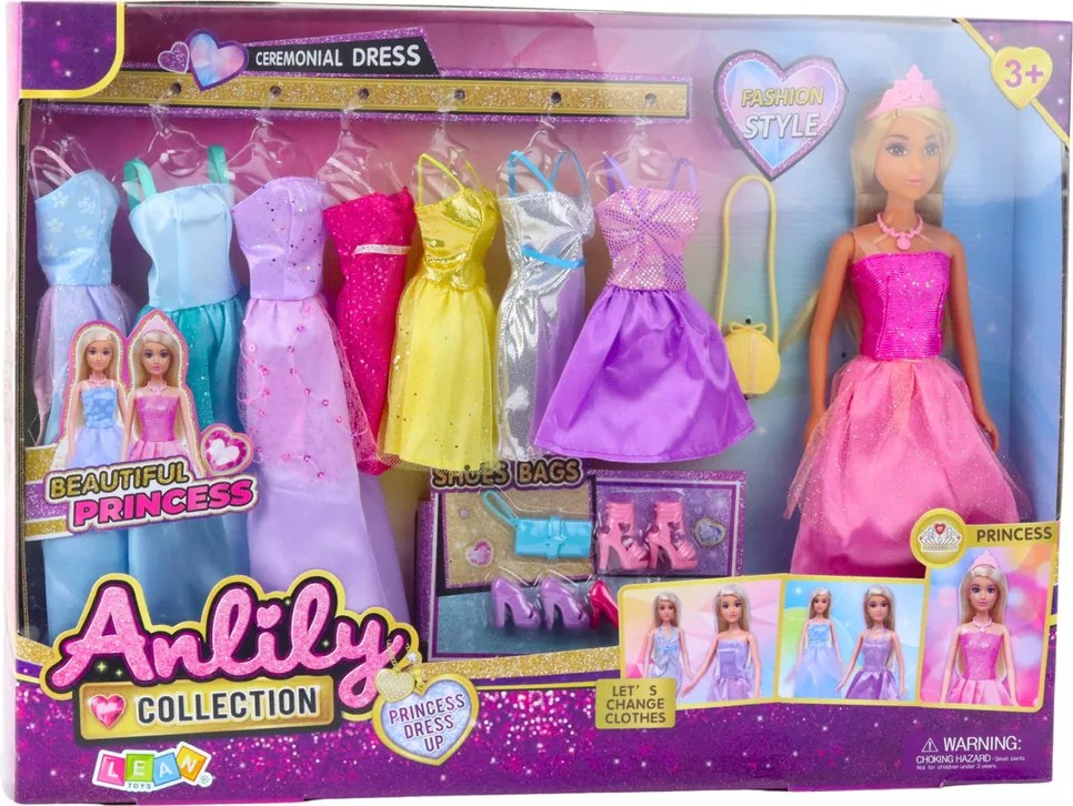 LEAN Toys Módna kolekcia Anlily Doll Dresses Príslušenstvo 17el.