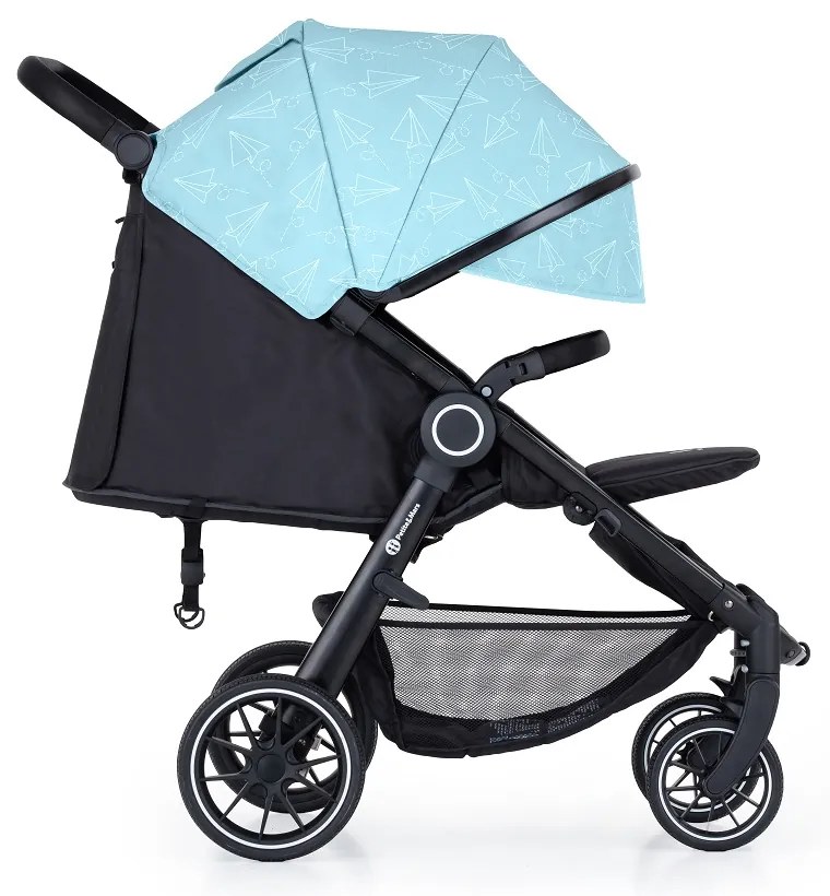 PETITE&MARS kočík Street+ RWS black + strieška limited 100 airplane