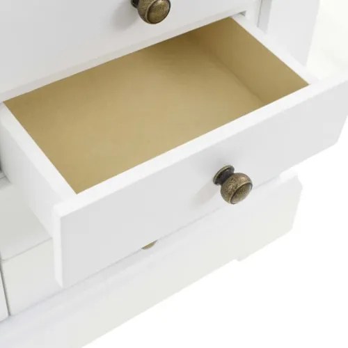 vidaXL Skrinka na šperky so zrkadlom, MDF, 25 x 13,5 x 34 cm-