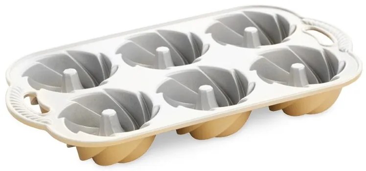 Mini plech na pečenie Nordic Ware so 6 formami Heritage, 4 šálky, zlatý, 88077