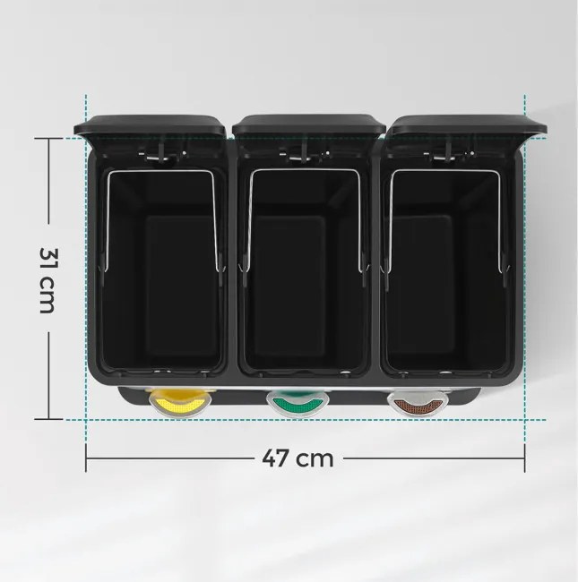 Odpadkový kôš strieborný AUK-E1124 CR