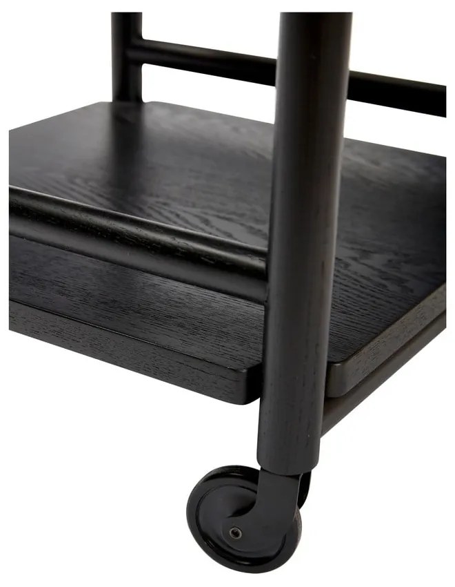 Servírovací stolík na kolieskach z dubového dreva 40x40 cm Norm – Hübsch