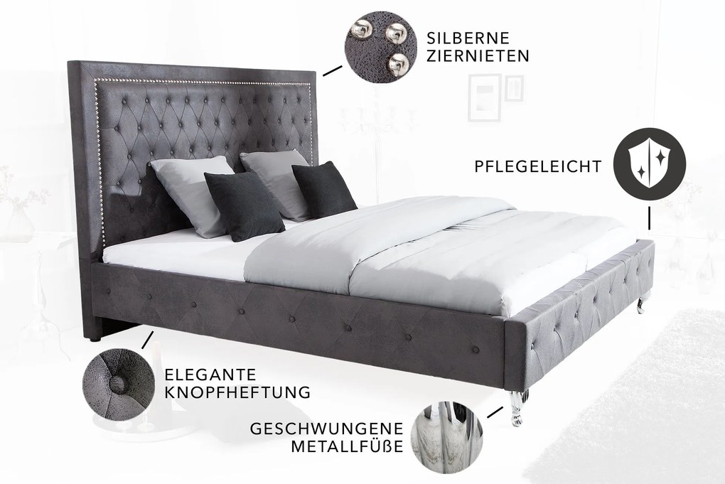 Posteľ Extravagancia 180x200cm antická šedá