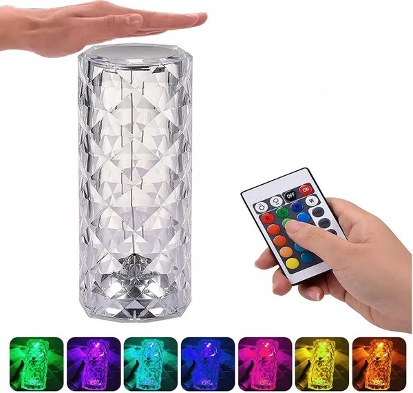 Rose Diamond Stolná dotyková lampa 21 cm
