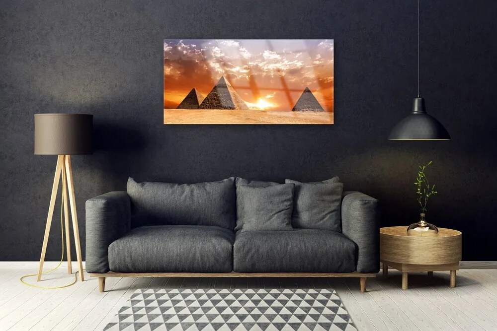 Skleneny obraz Pyramídy architektúra 100x50 cm 2 Prívesky