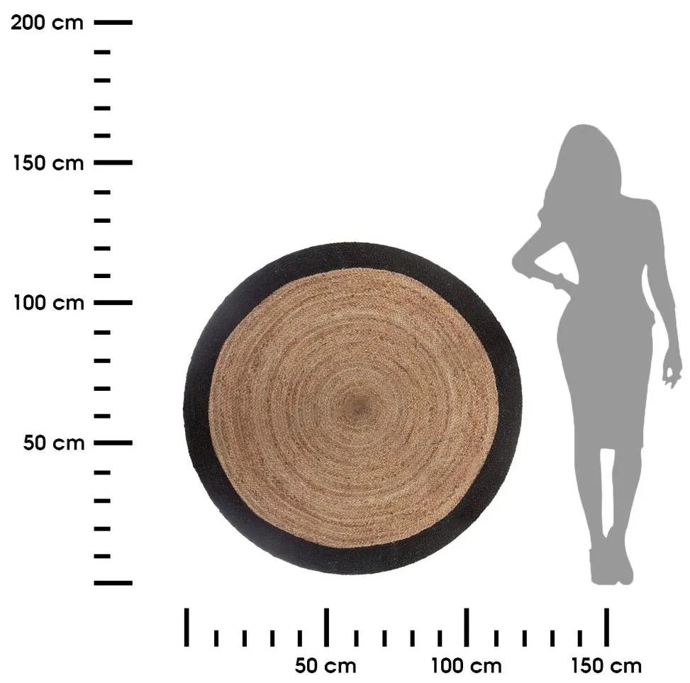 ATMOSPHERA Koberec Isabelle, (fi) 120 cm, hnedá/čierna