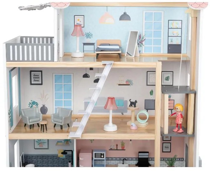 Playtive Drevený domček pre bábiky XXL (100381086)