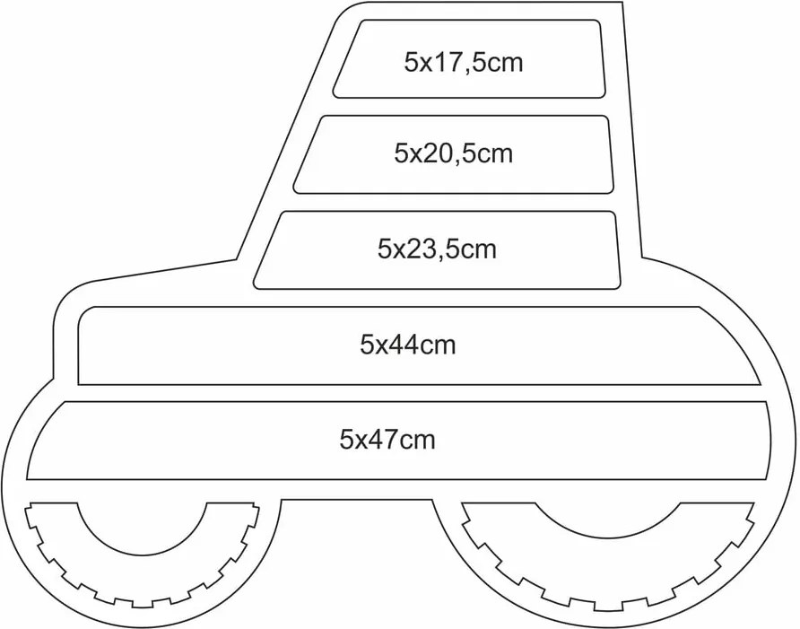 Polička Unlimited Design for kids Traktor