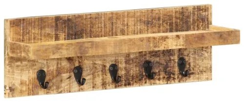 vidaXL Nástenný vešiak na kabáty 60x15x20 cm surový teakový masív-