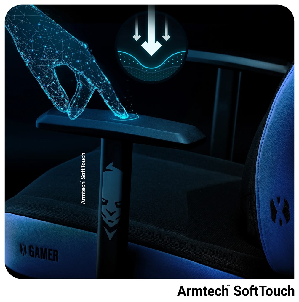 Herné kreslo Diablo X-Gamer 2.0 Normal Size čierno-modré