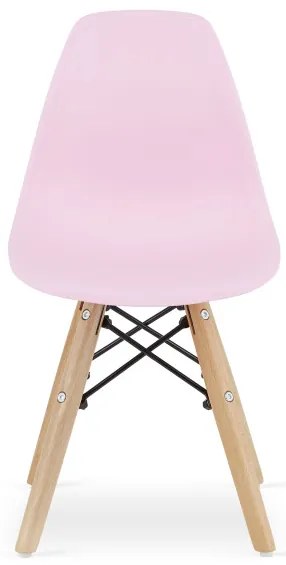 Set štyroch detských jedálenských stoličiek ZUBI - ružové (4ks)