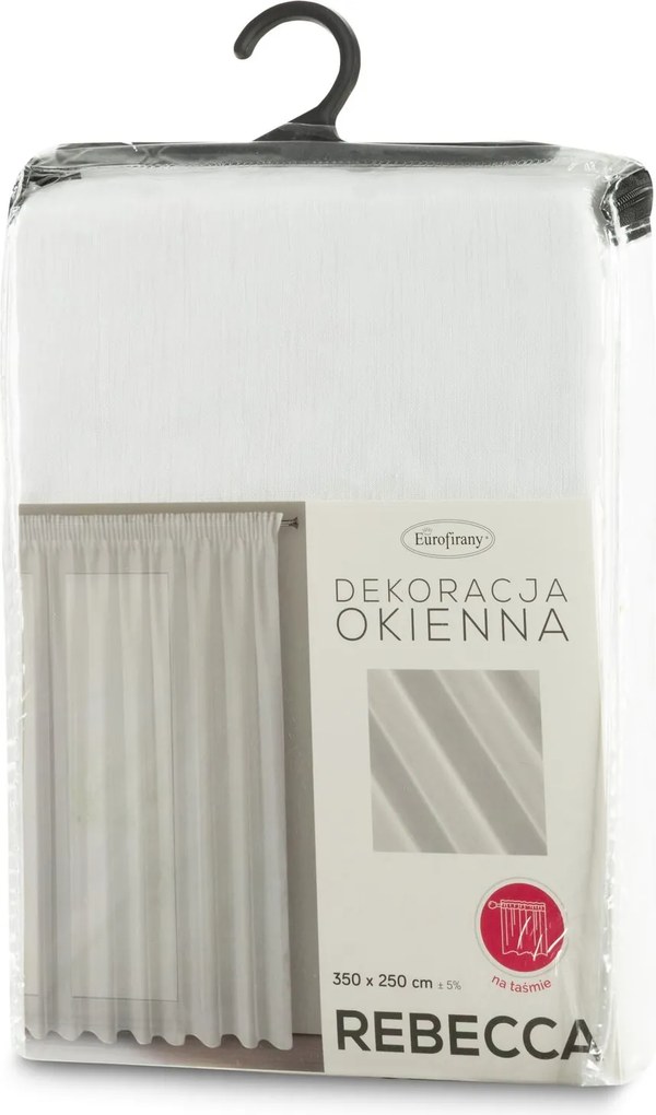 ZÁCLONA NA PÁSKE REBECCA 350X250 CM BIELA