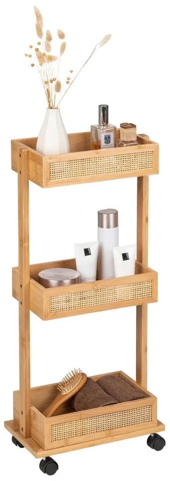 Bambusový kúpeľňový regál Wenko Allegre