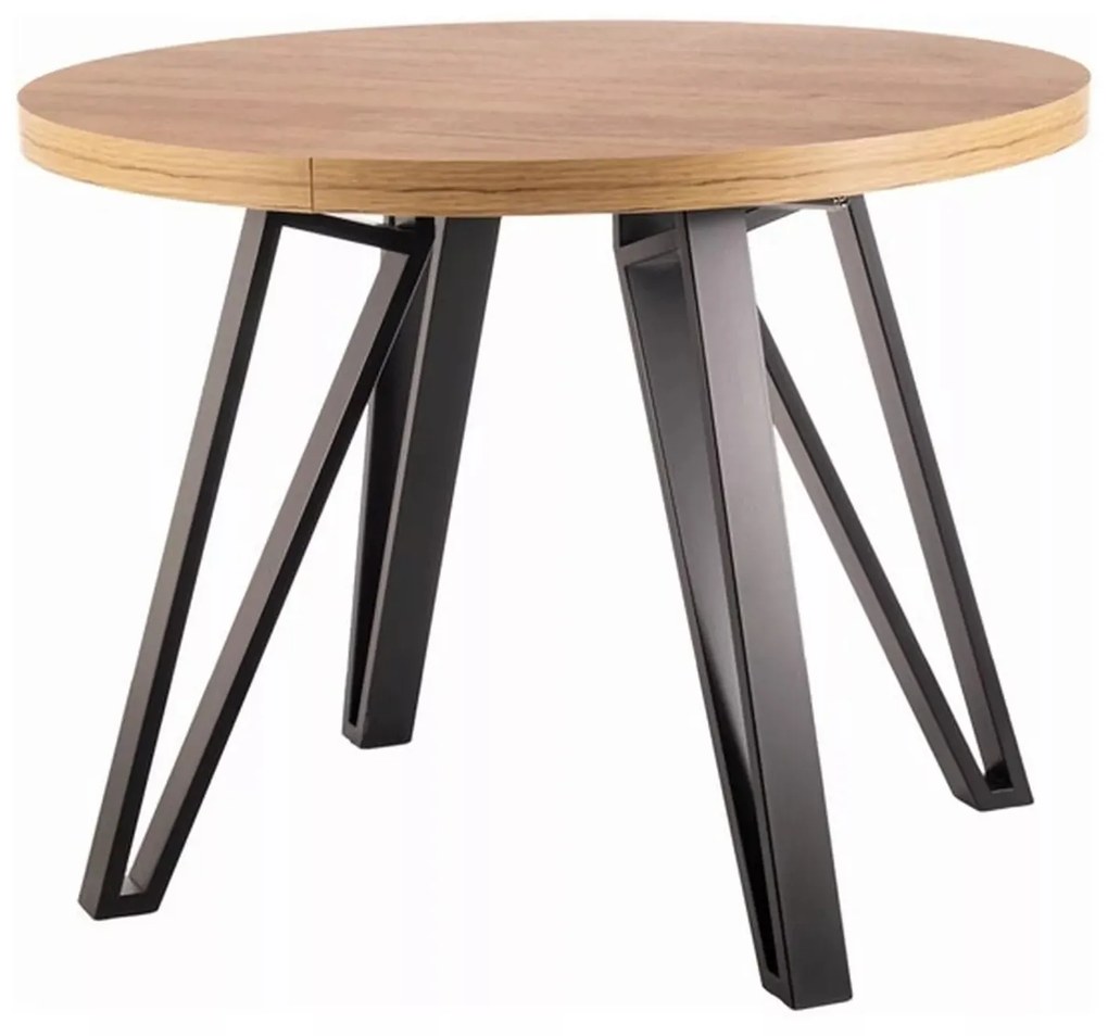 Rozkladací jedálenský stôl Galaxy 100/168 cm dub artisan/čierny