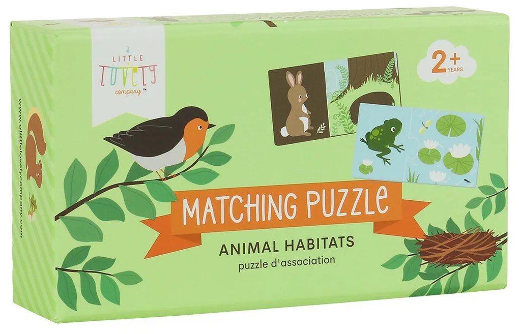 A Little Lovely Company - priradzovacie puzzle - zvieracie domčeky