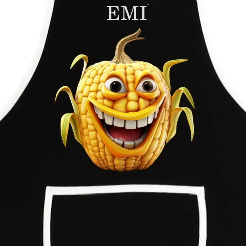 Kuchynská zástera Corny EMI, čierna
