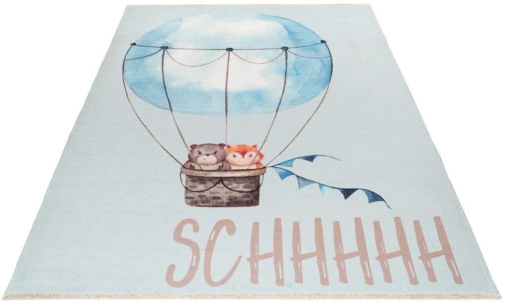 Kusový koberec My Greta 601 shhh, 115x170, modrá, detská izba, Obsession