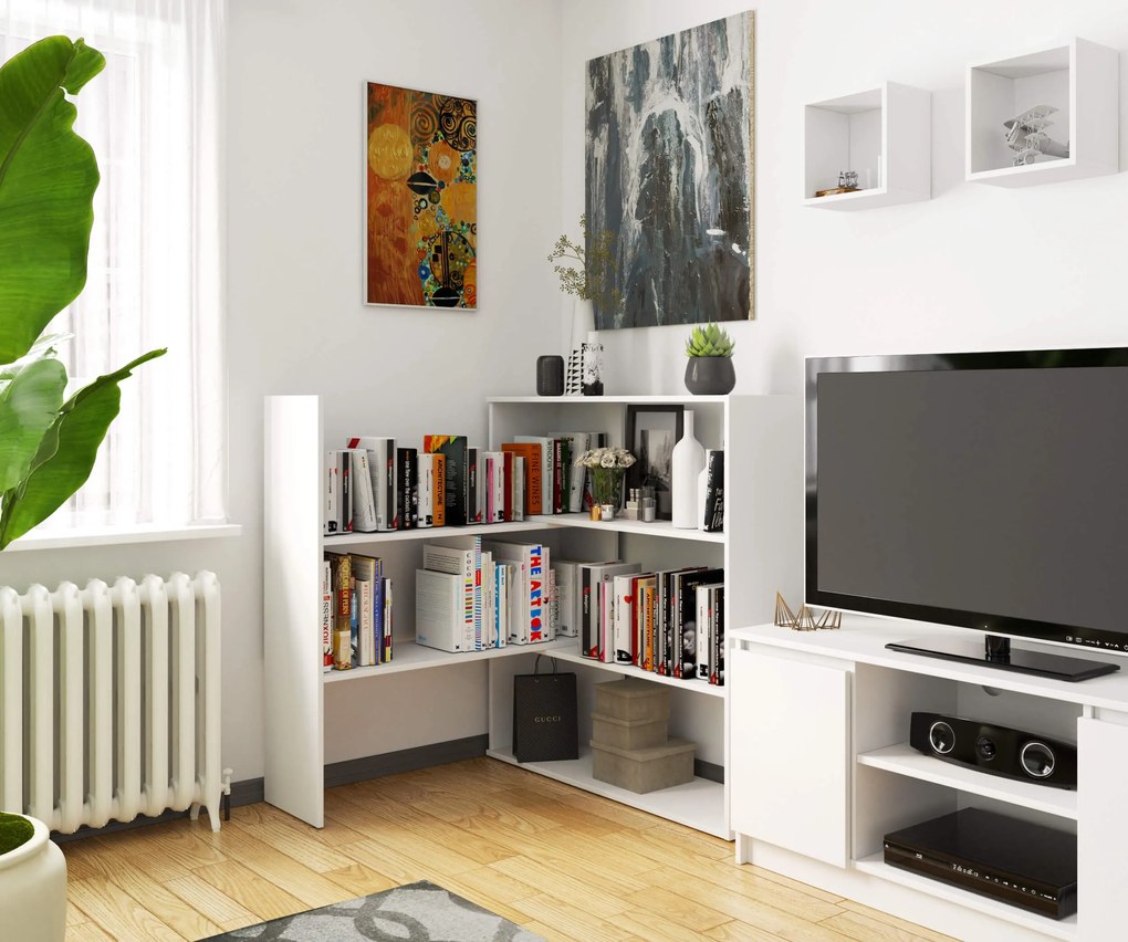 Regál Tivona II (biela). Akcia -21%. Vlastná spoľahlivá doprava až k Vám domov. 1070831