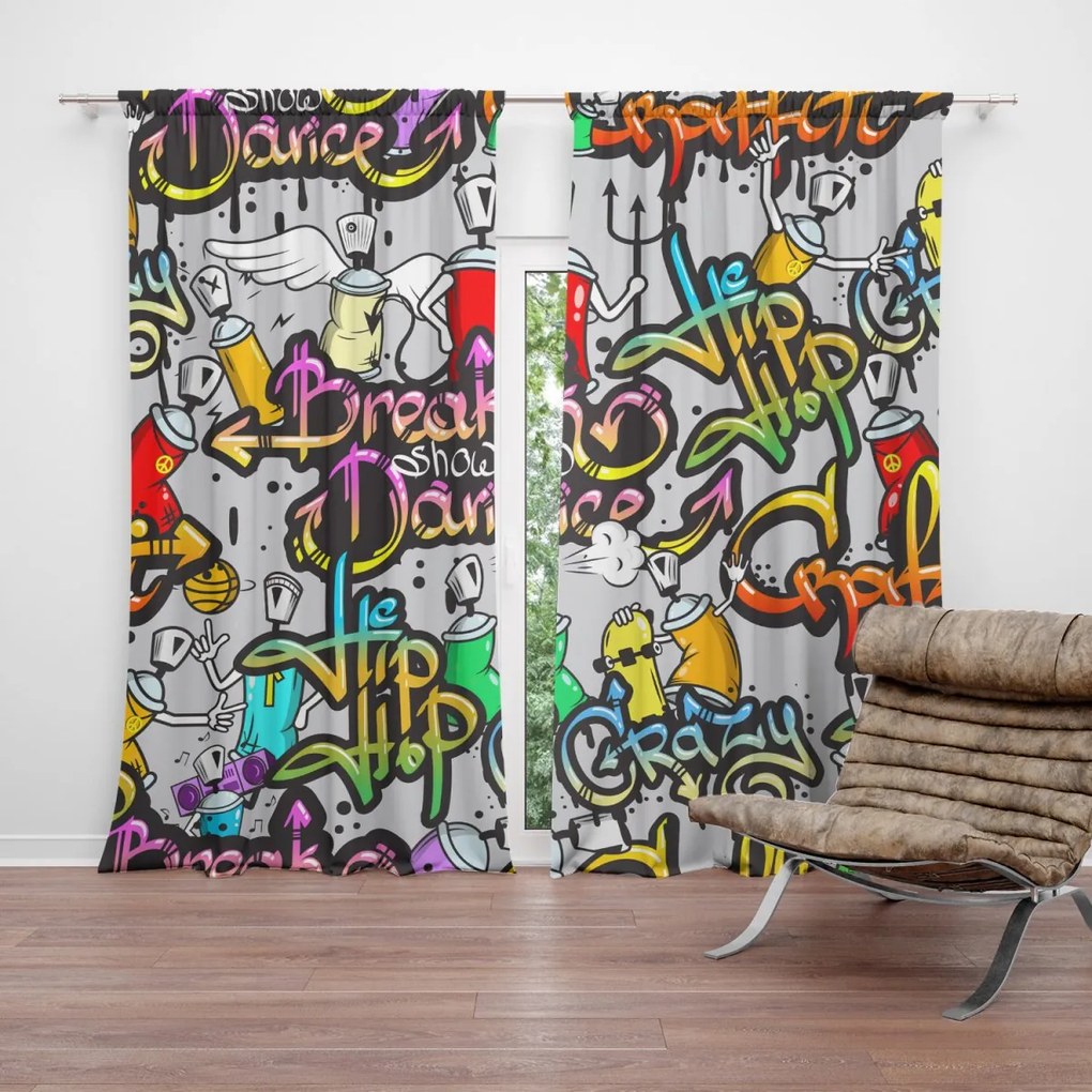Sablio Záves Graffiti: 2 ks 140x250 cm