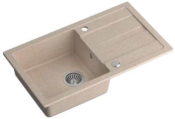 Sapho - Kuchynský drez 77x44 cm granit/béžový