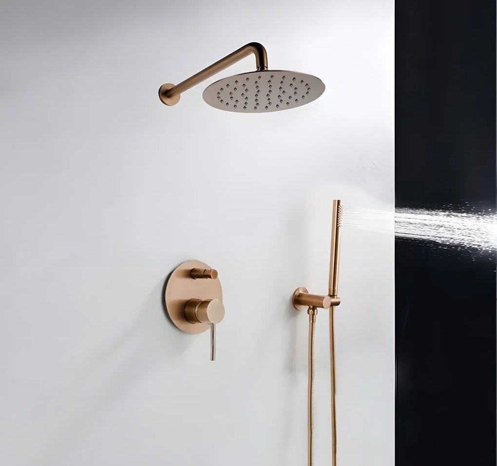 Rea Lungo, podomietková sprchová sada + BOX, medená lesklá, REA-P7999