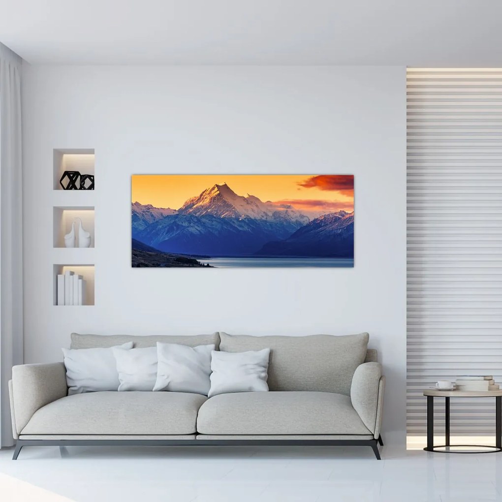 Obraz - Jazero Pukaki (120x50 cm)